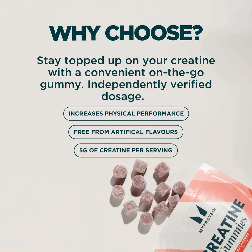 Myprotein Creatine Gummies, 5g Creatine Monohydrate per Serving, Lemon, 90 Count, 18 Servings, Chewable Post/Pre Workout Strength & Recovery Sports Nutrition Supplement, Vegan, Non-GMO