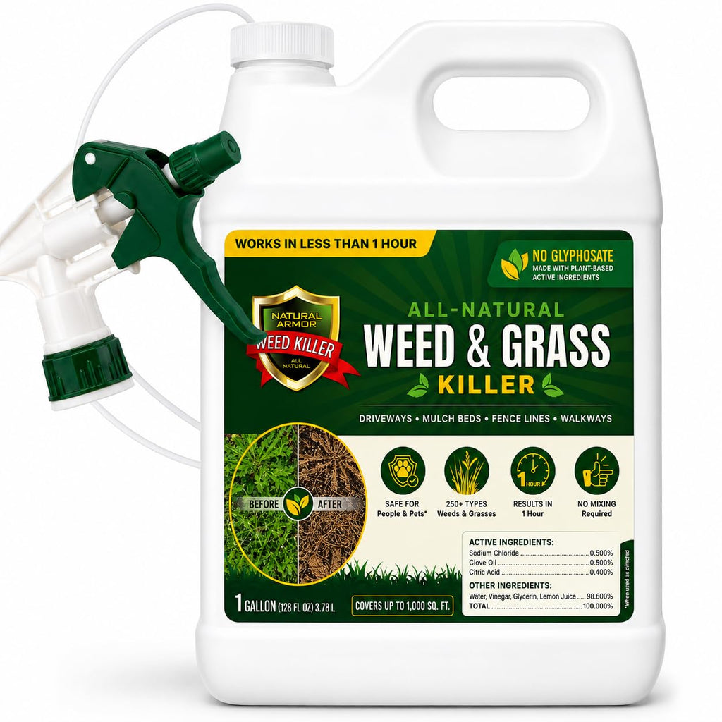 Natural Armor Weed and Grass Killer All-Natural Concentrated Formula. Contains No Glyphosate (16 Ounce Pint)