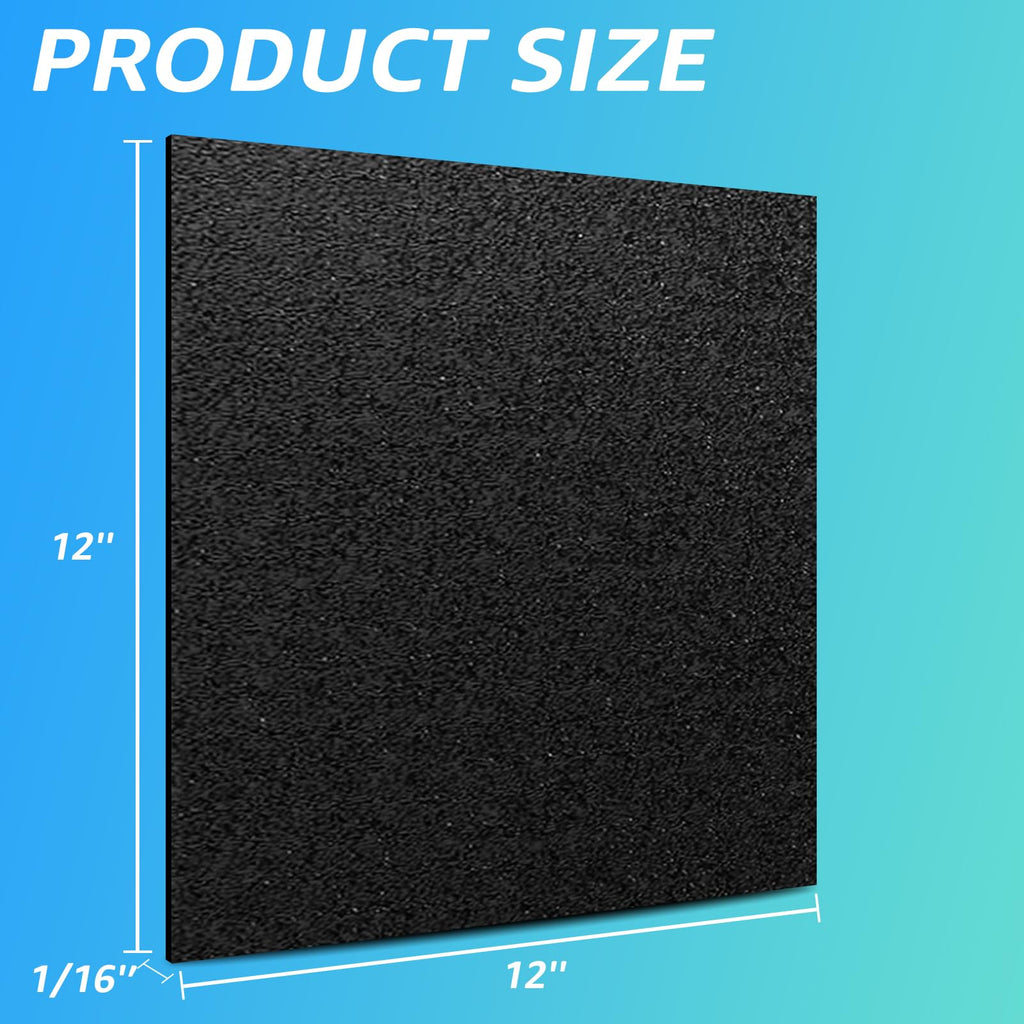 Art3d ABS Plastic Sheets 1/16 Inch Thick 8"x12", 2 Pack - Thermoform Two-Sided Rigid ABS Sheet (Textured Plastic Front & Smooth Back)