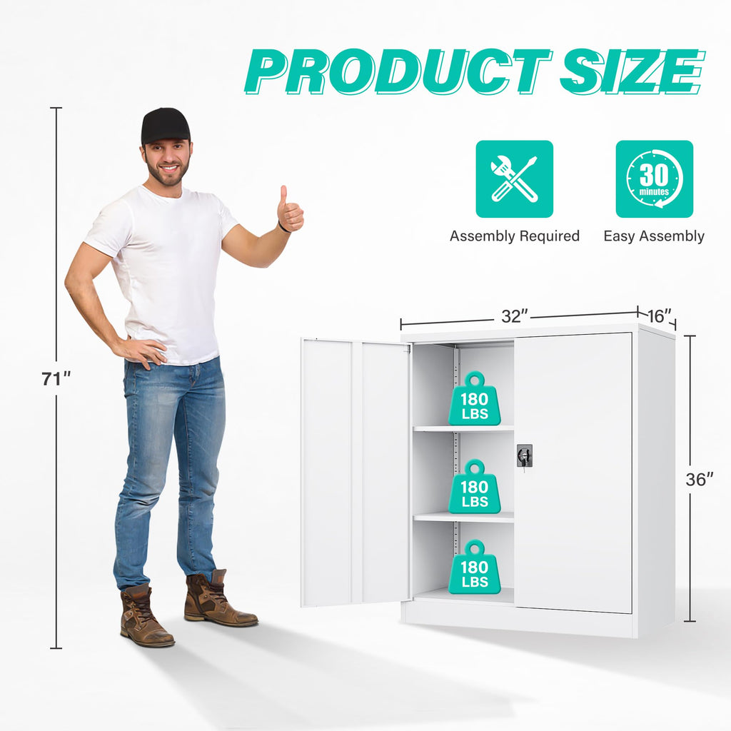 SISESOL Wide & Deep Metal Storage Cabinet with Wheels,Tall Rolling Garage Storage Cabinet with Lock,Black Metal Cabinets with Pegboards and Shelves,Tool Locker for Garage,Home,Office,43''Wx 20''Dx71"H