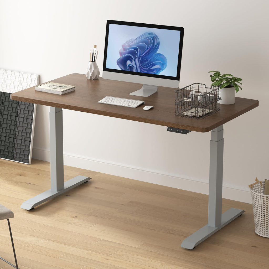 Fromann Dual Motor Electric Standing Desk Frame 3 Tier Legs Height Adjustable Handset with USB A+ C Ports Sit Stand up Desk Base for Home and Office (Black)