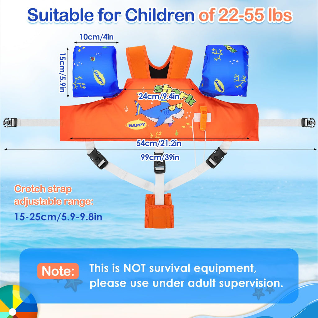 Moko Swim Arm Band for Kids 20-30-50 lbs, Cute Cartoon Toddler Swim Vest, Swimming Water Wings Pool Floaties Sleeve for Children Learn to Swim