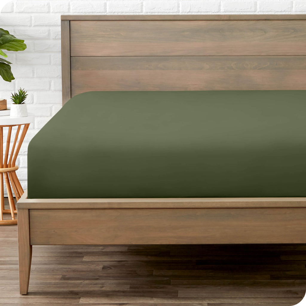 Bare Home Fitted Bottom Sheet Twin Size - Premium 1800 Ultra-Soft - Hotel Luxury - Deep Pocket - Durable and Long Lasting (Twin, White)