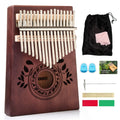 UNOKKI 17-Key Kalimba Thumb Piano - Portable Mahogany Percussion Mbira Instrument - Beginner Tuning Set, Music Instruments for Kids Gifts - Cherry