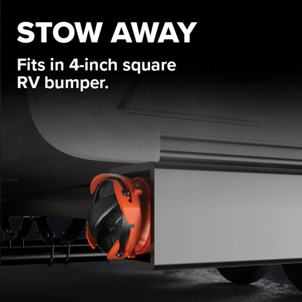 Camco RhinoFLEX 15' RV Sewer Hose Kit — Includes 4-in-1 Adapter, Clear Elbow, & Caps — Connects to 3″ Slip & 3″, 3 1/2″, 4″ NPT Threaded Sewer Connections (39770)