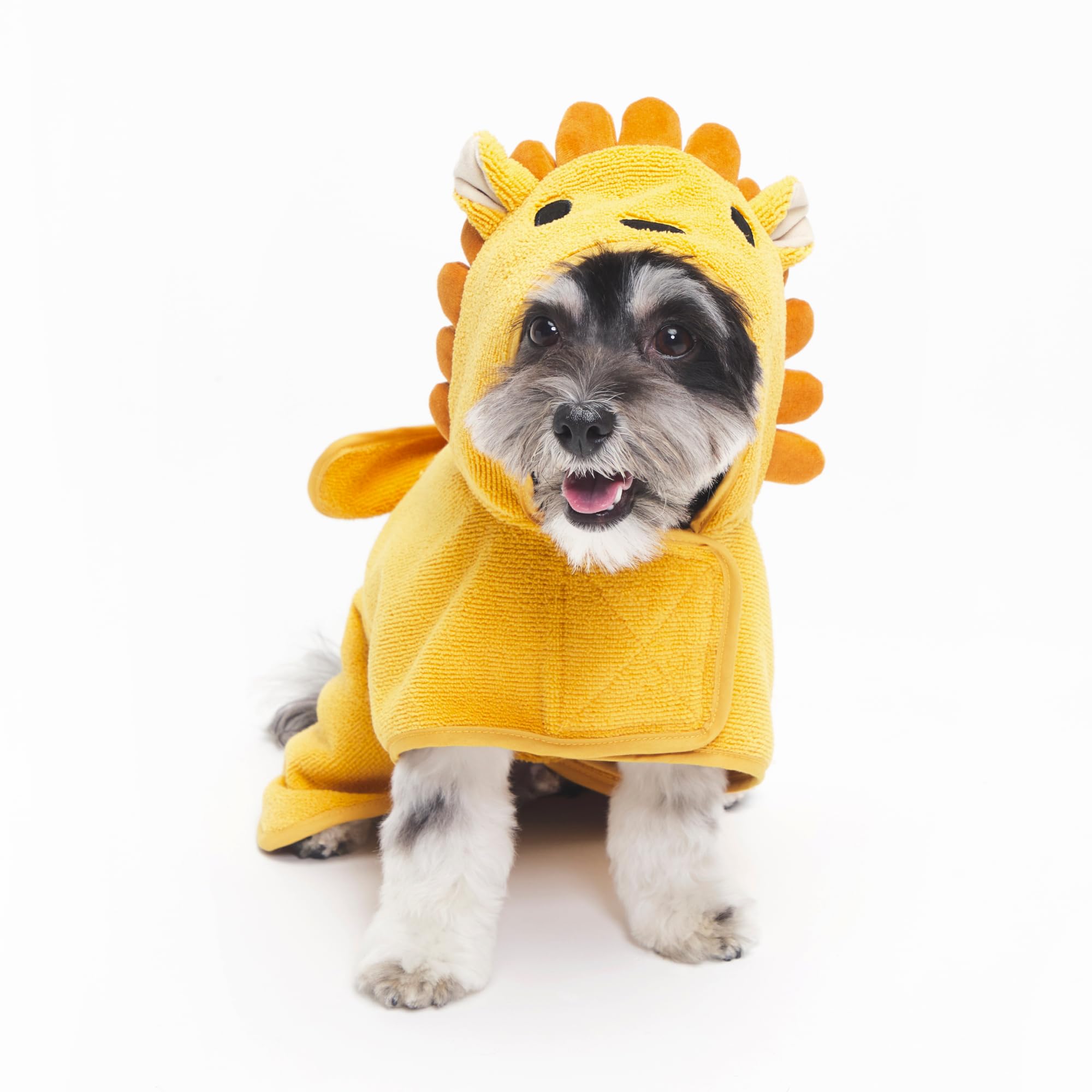 Barkbox Dog Bathrobe Fast Drying with Hook and Loop Closure & Wrap Tie Snuggle, Cute Dogs Clothes, Easy to Clean, Machine Washable, Dog Coats and Tumble Dry Low - Bunny, Medium