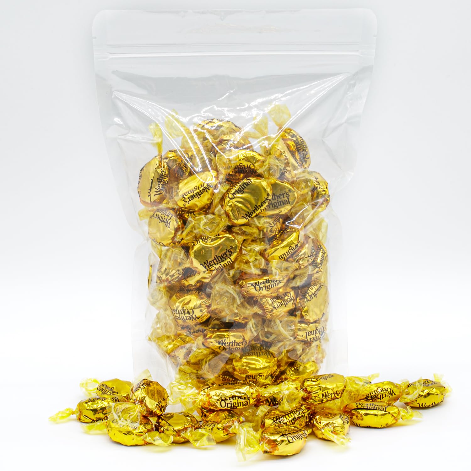 ORIGINAL Caramel Hard Candy 1 lb – Bulk Bag, Classic Cream and Caramel Flavors, Individually Wrapped (82 Pieces)