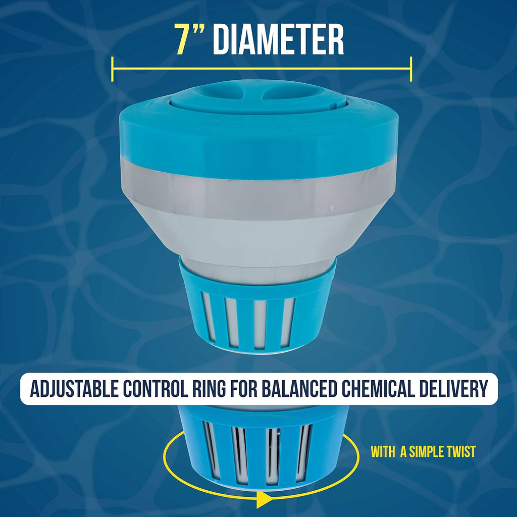 U.S. Pool Supply Pool Chlorine Floater, 3" Tablet Floating Dispenser