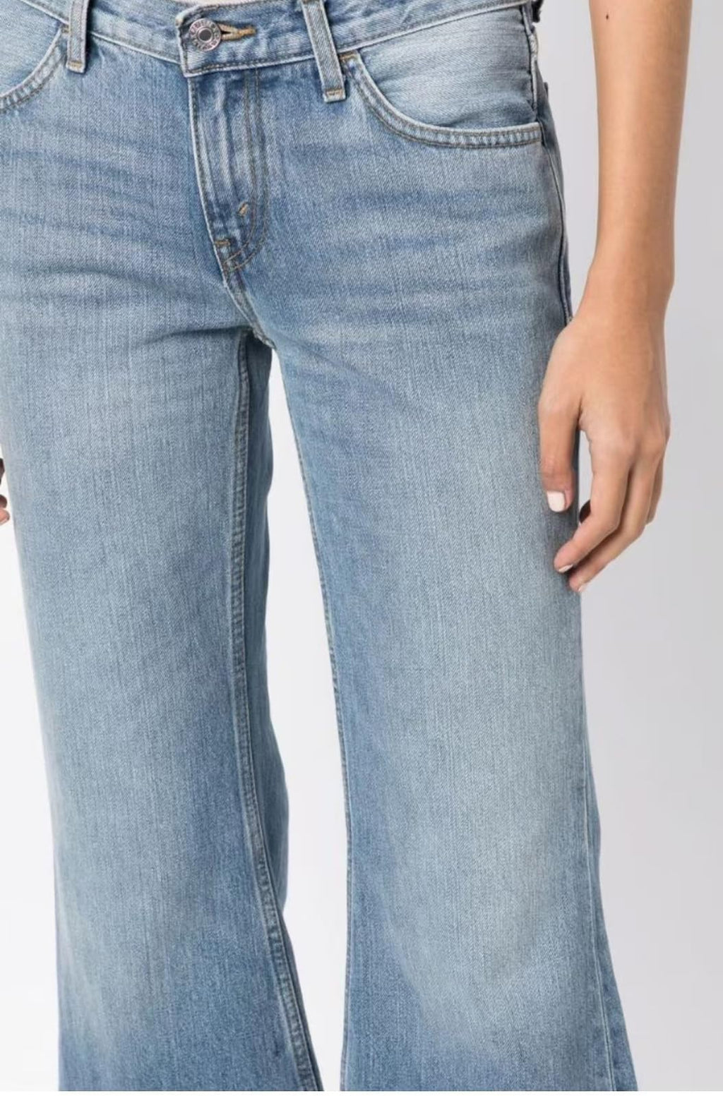 Bell Bottom Jeans for Women Ripped High Waisted Classic Flared Denim Pants