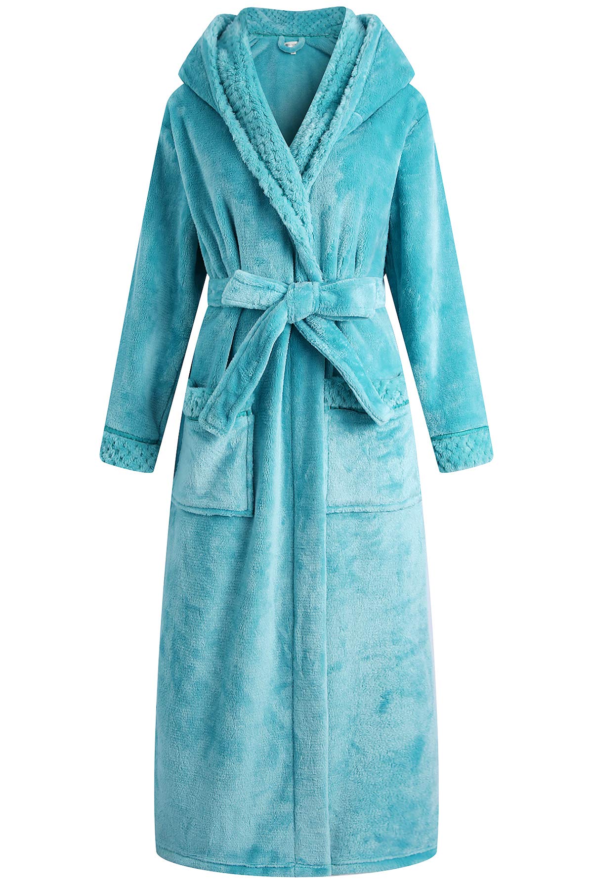 Richie House Women's Plush Soft Warm Fleece Bathrobe Robe RH1591