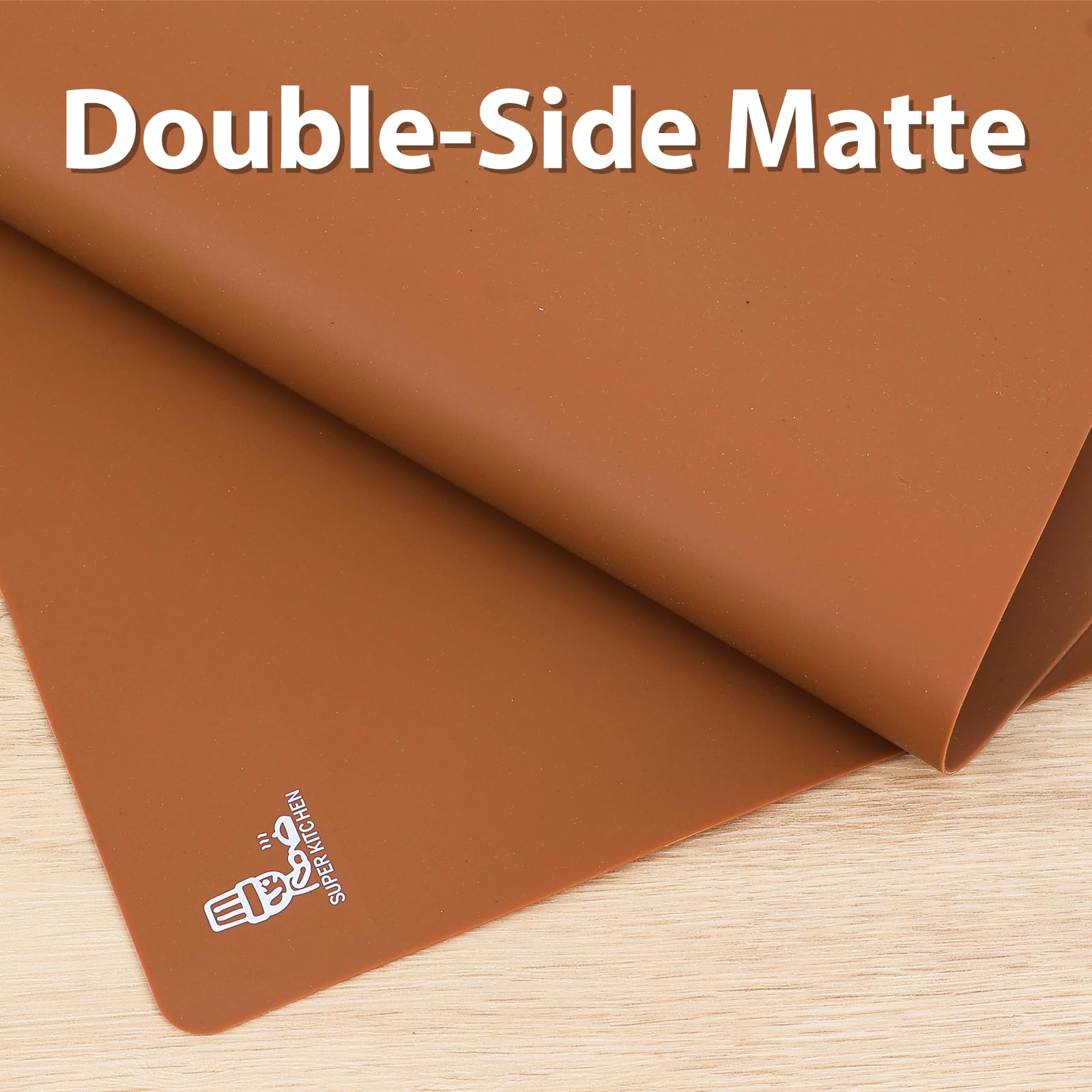 Thick Silicone Counter Mat Large 23.4"by15.6", Heat Resistant Mat for Kitchen Table/Countertop Protector/Non Stick Pastry Baking Placemats, Silicone Pad for Crafts Kids, Super Kitchen Black