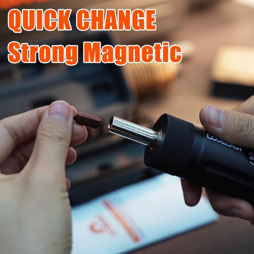 coobeast 13Pcs Preset Torque Screwdriver with S2 Bits, 1/4” Drive Torque Wrench Screwdriver Set for Maintenance, Tools, Bike Repairing and Mounting, Inch Pound Torque Range 10-70 In-lb