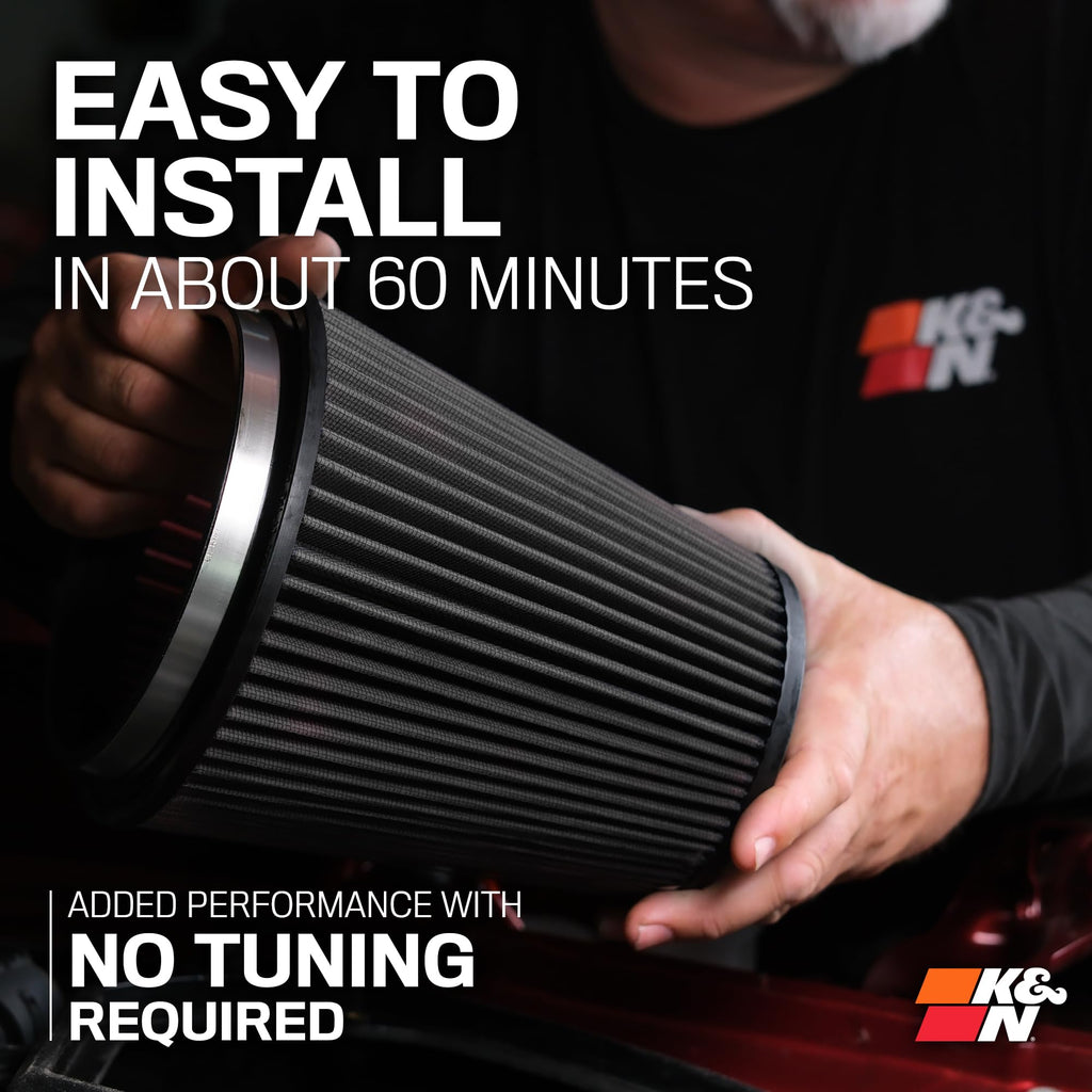 K&N Cold Air Intake System: High-Flow Air Filter, Increase Performance & Towing: Compatible with 2009-2014 Chevy/GMC/Cadillac Silverado, Suburban, Tahoe, Sierra, Yukon, Escalade, Avalanche, 57-3070