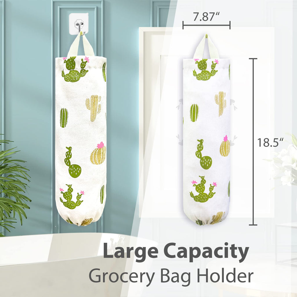Plastic Bag Holder，Reusable Grocery Bag Holder，Wall Mount Plastic Bag Organizer Shopping Bags Carrier，Washable Large Grocery Bag Storage Dispenser for Home Kitchen Travelling Decor, 1 Pack，Alpaca