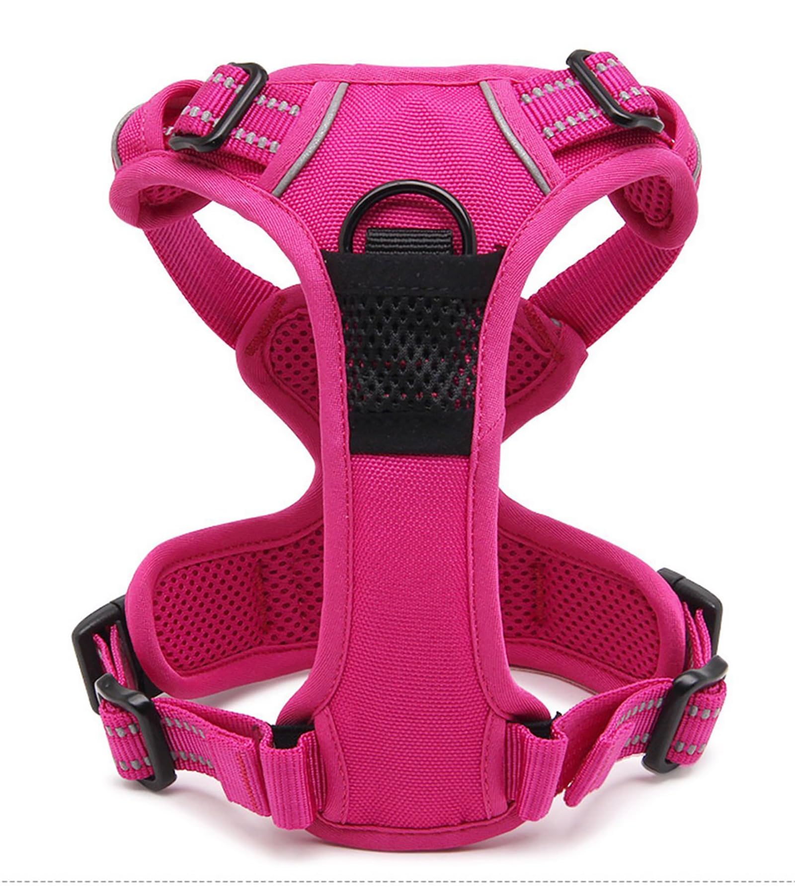 TRUE LOVE Adjustable No-Pull Dog Harness Reflective Pup Vest Harnesses Comfortable Control Brilliant Colors TLH5651(Black,XS)