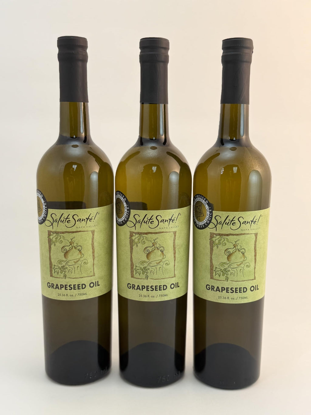 Salute Santé! Cold Pressed Grapeseed Oil – 500 ml 1-Pack — cooking oil, grapeseed oil — High Smoke Point, Neutral Flavor, Ideal for Frying, Baking & Salad Dressings Gourmet kitchen essential