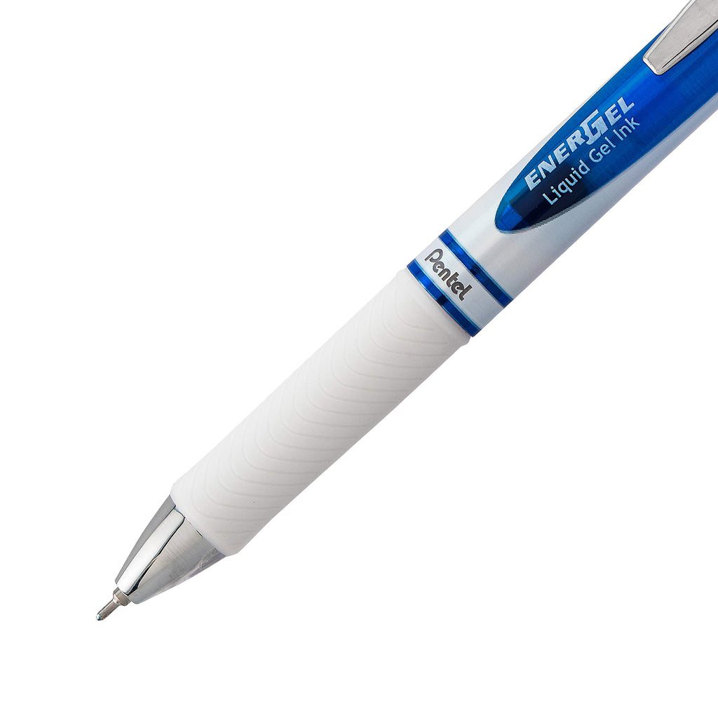 Pentel EnerGel Pearl RTX Retractable Liquid Gel Pen, (0.7mm), Medium Line, Needle Tip, Black Ink, Pack of 2 (BLN77WBP2A)