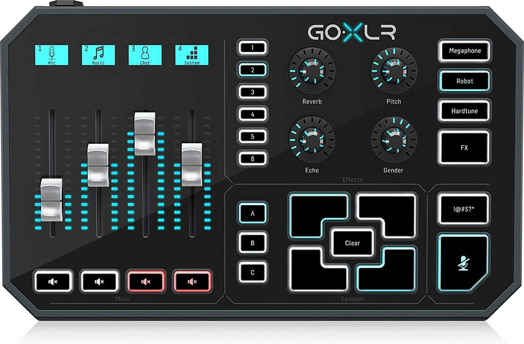 TC-Helicon GoXLR Revolutionary Online Broadcaster Platform with 4-Channel Mixer, Motorized Faders, Sound Board and Vocal Effects, Officially Supported on Windows