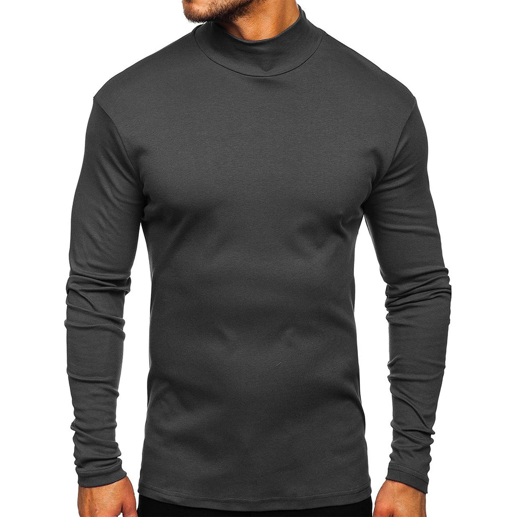 Rela Bota Mens Half Turtleneck Long Sleeve Pullover Basic Designed Undershirt Stretch Slim Fit Sweaters