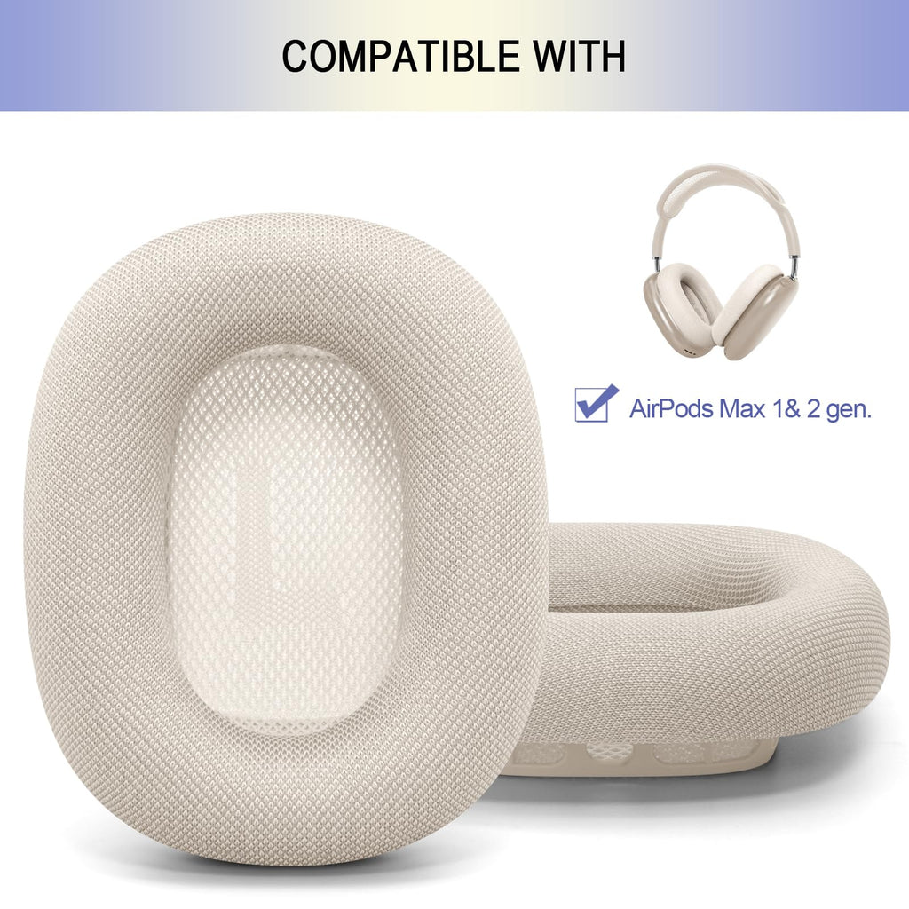 Ear Cushions for AirPods Max - Mesh Fabric Ear Cups Cover Replacement - Upgraded Cushion for Apple Air Pods Max Headphones (Green)