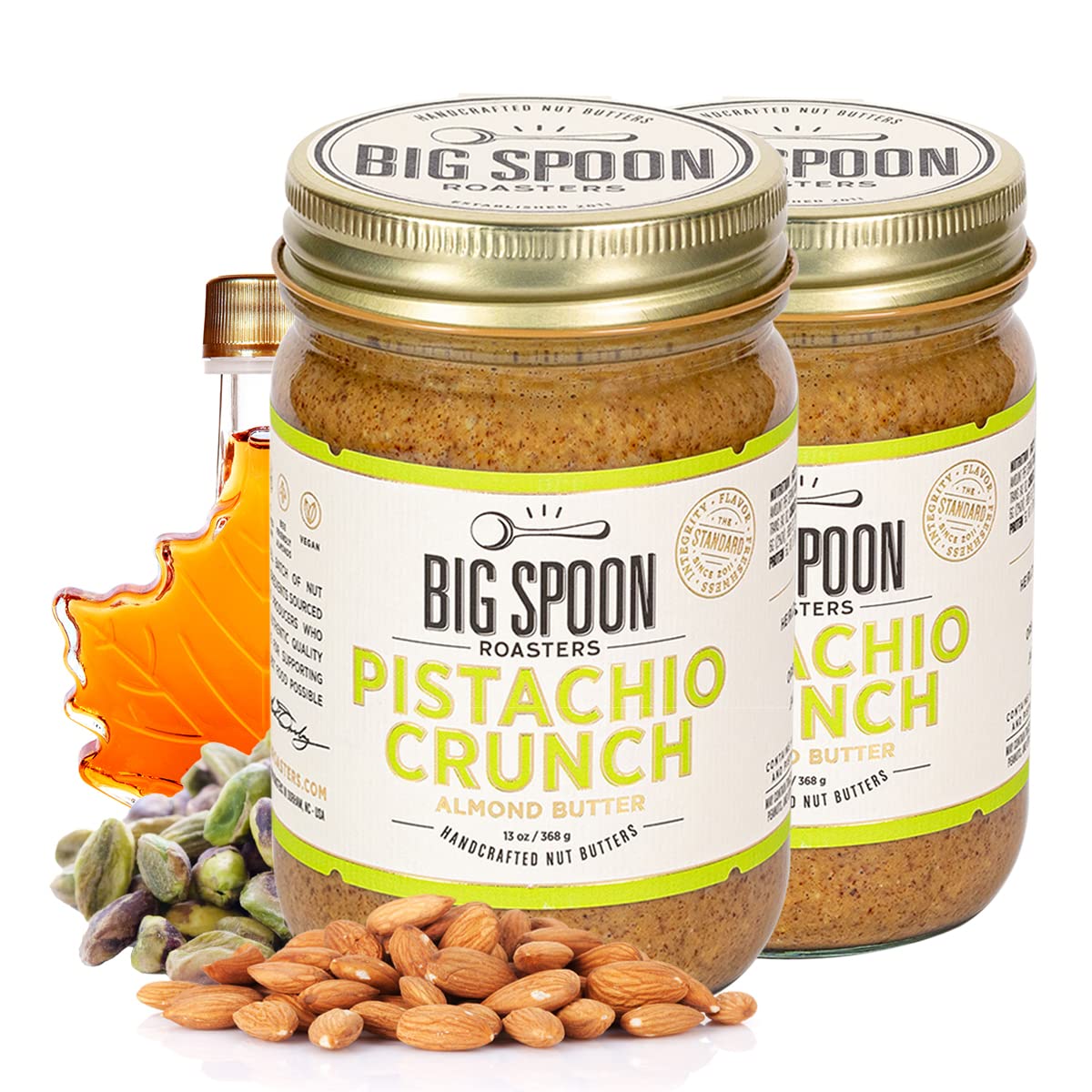 Big Spoon Roasters Carrot Cake Almond Butter With Sea Salt - Keto Friendly, Low Sugar Almond Butter - Crunchy & Bee-Friendly Almonds - Gourmet, Vegan Almond Nut Butter - 13 Ounces