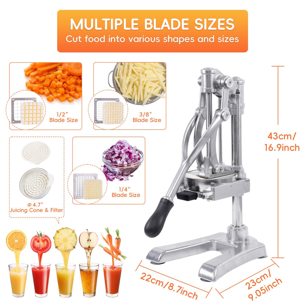 1/2" Vegetable Chopper Blade Replacement, Food-Grade 304 Stainless Steel Dicer Blade for Commercial Vegetable Chopper, Sharp & Durable French Fry Cutter Blade, Easy Clean, Fits Most Chopper Models