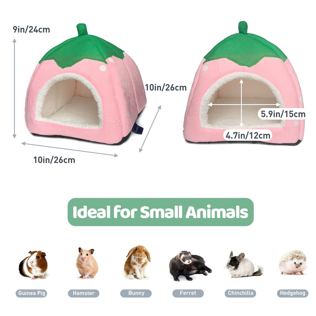 Guinea Pig Hideout Bed Dwarf Rabbit House Cave Accessories Cozy Hide-Out for Little Bunny Hedgehog Ferret Chinchilla&Other Small Animals