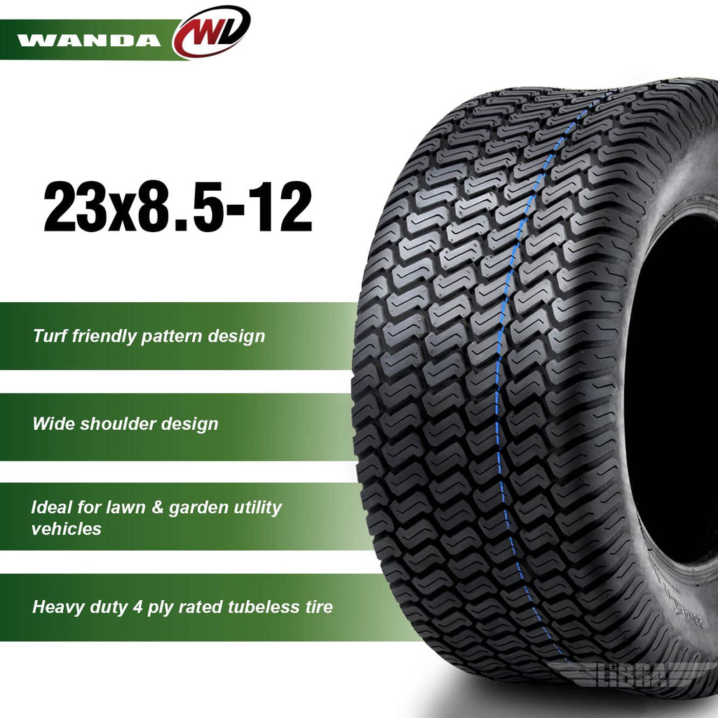WANDA 11x4-5 Zero Turn Lawn Mower Utility Cart Turf Tire 11x4x5 11x4.00-5/4 Ply - 13204