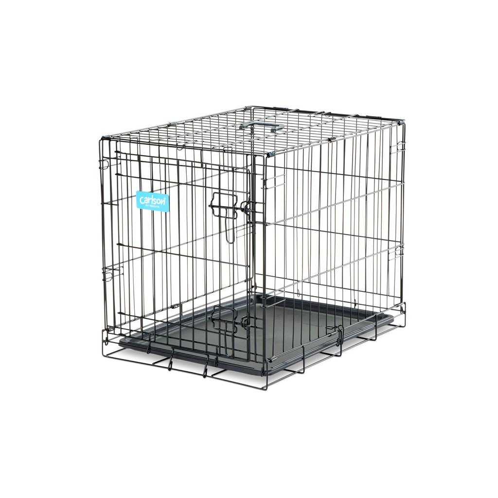 Carlson Secure and Compact Double Door Metal Dog Crate, Medium with Divider Panel