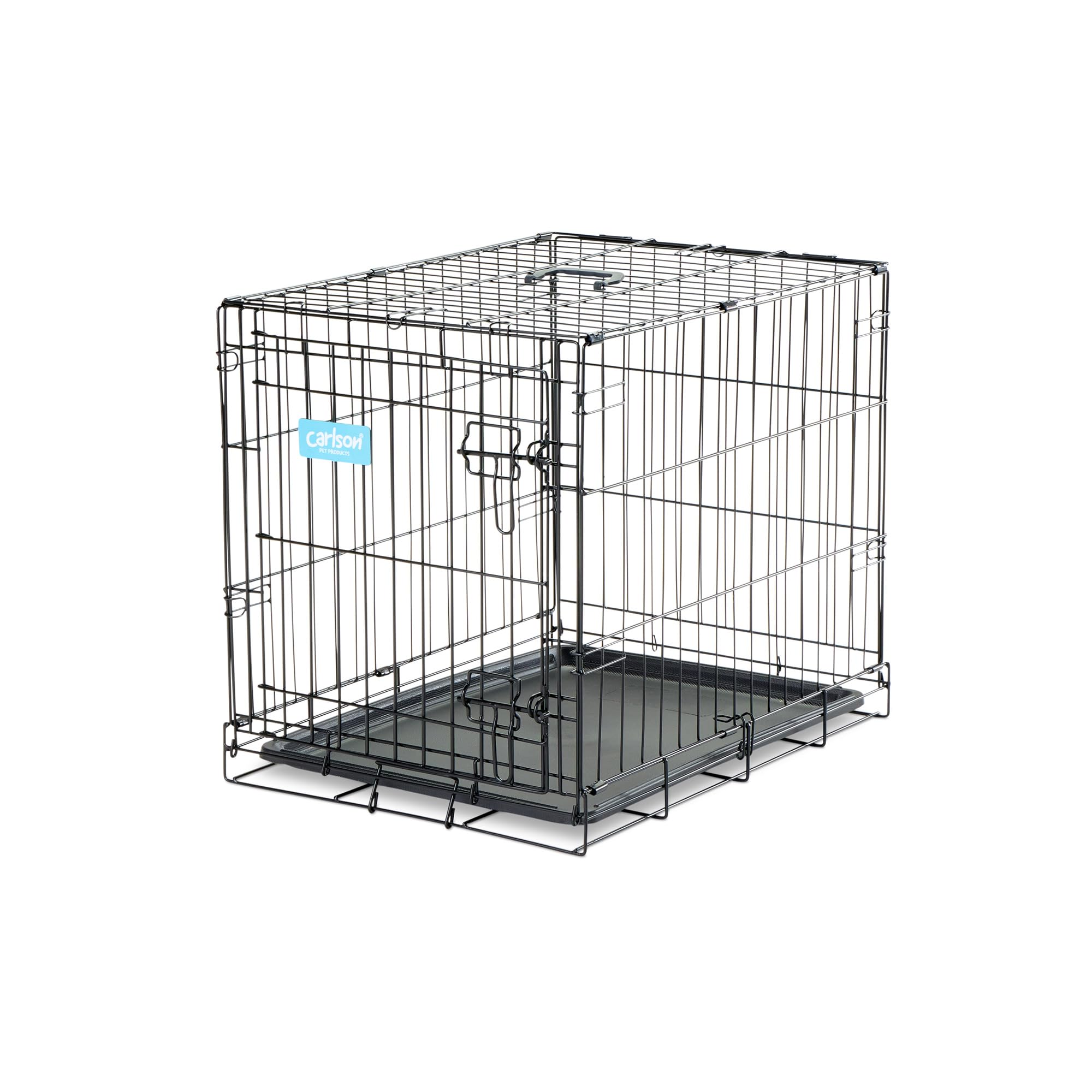 Carlson Secure and Compact Double Door Metal Dog Crate, Medium with Divider Panel