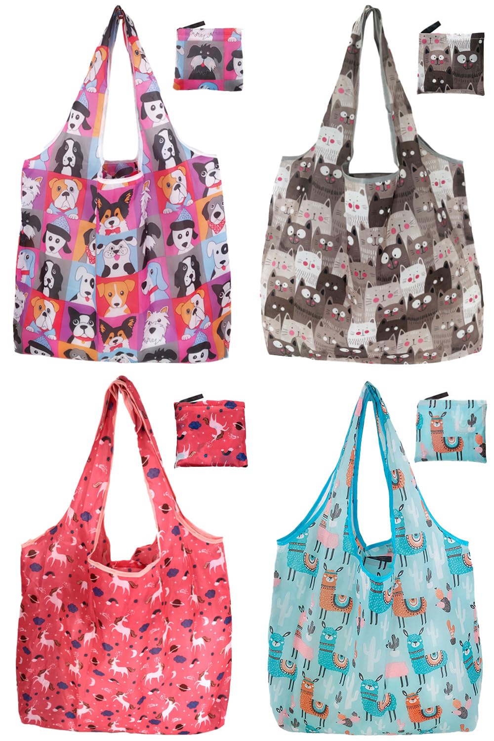 Bolsas de compras reutilizables para comestibles, paquete de 4 de 50 libras bolsas plegables grandes y lavables para mercado, compactas para un fácil almacenamiento, bolsas de tela ligeras y