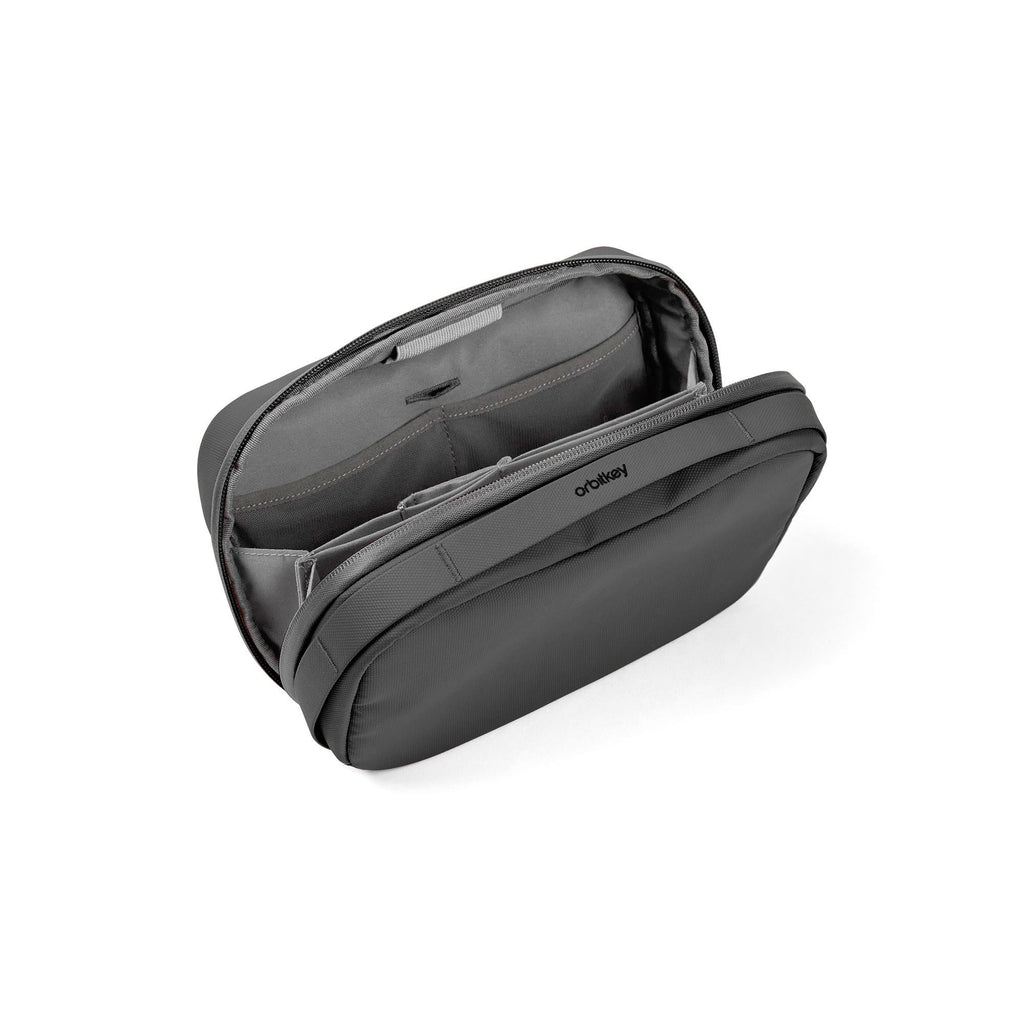Orbitkey 2-in-1 Tech Accessory Pouch with Detachable Slim Sleeve – Travel Electronics Organizer for Cables, Chargers, Earbuds, Power Bank – Compact Gadget Bag & Portable Tech Storage Case (Black)