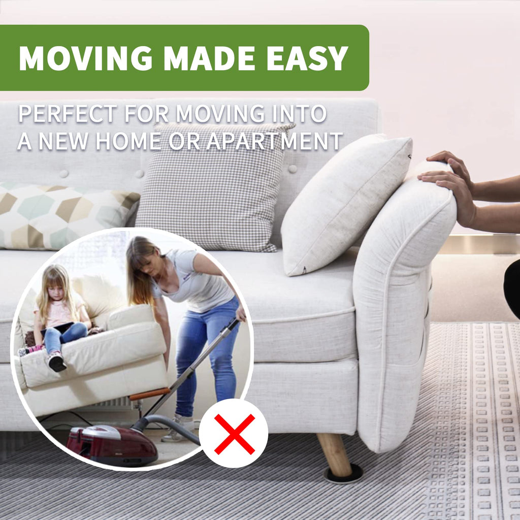 Furniture Sliders for Carpet 4 PCS - 9 1/2 inch Furniture Moving Slider Chair Legs Floors Protectors– Move Your Furniture Easy & Safely (for Carpet)