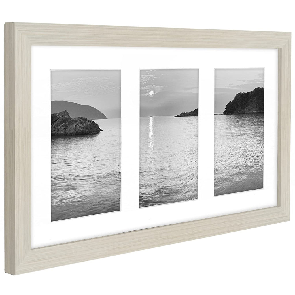 Americanflat 4x6 Double Picture Frame with Shatter-Resistant Glass - Fits Two 4x6 Photos or use as One 6x14 Frame - Signature Collection - Collage Frames for Tabletop and Wall Display - Black