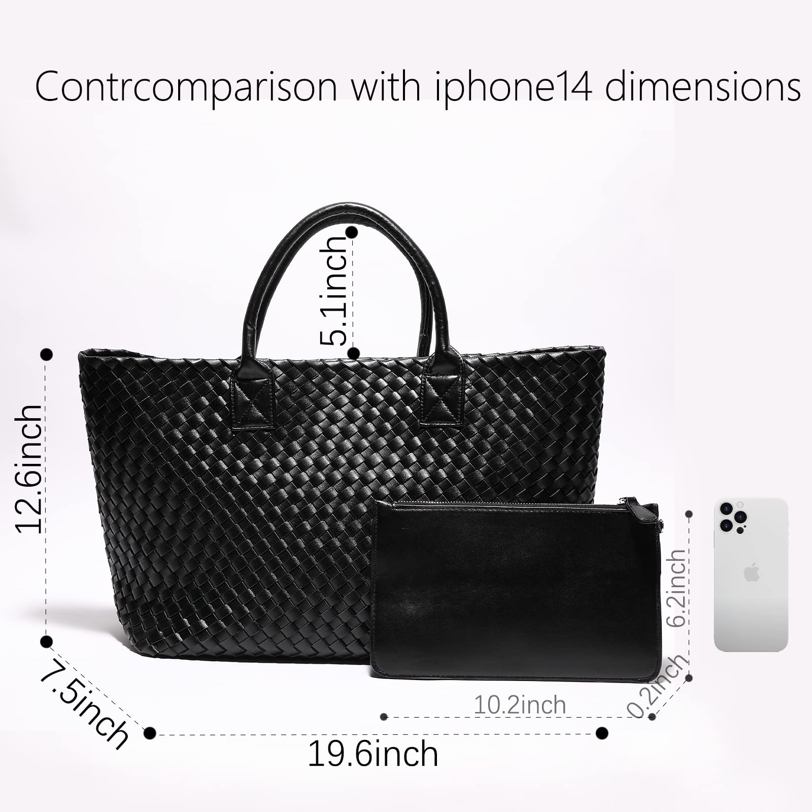 Woven Bag Shopper Bag Travel Handbags and Purses Women Tote Bag Large Capacity Shoulder Fashion Bags