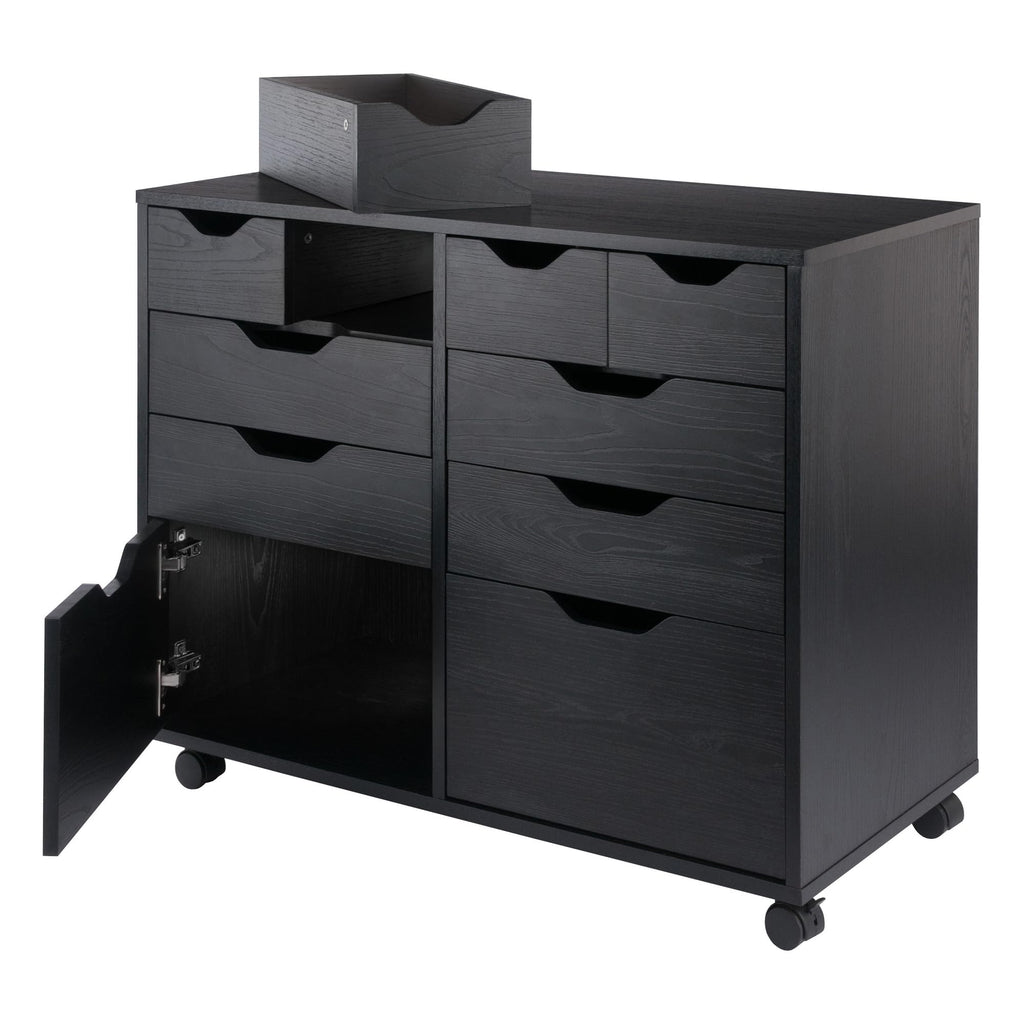 Winsome Halifax Mobile Storage Cabinet with Doors & Drawers, Stylish & Functional Home Storage Cabinet for Filing, Kitchen Organization, Moveable Furniture for Office, Dorms, Apartments