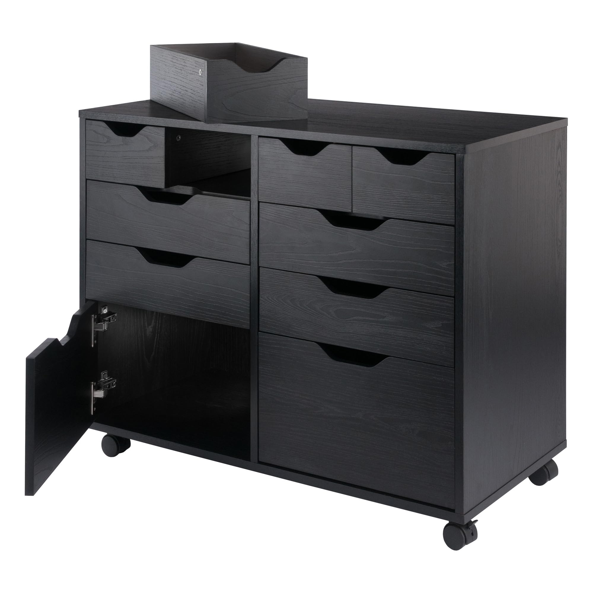 Winsome Halifax Mobile Storage Cabinet with Doors & Drawers, Stylish & Functional Home Storage Cabinet for Filing, Kitchen Organization, Moveable Furniture for Office, Dorms, Apartments