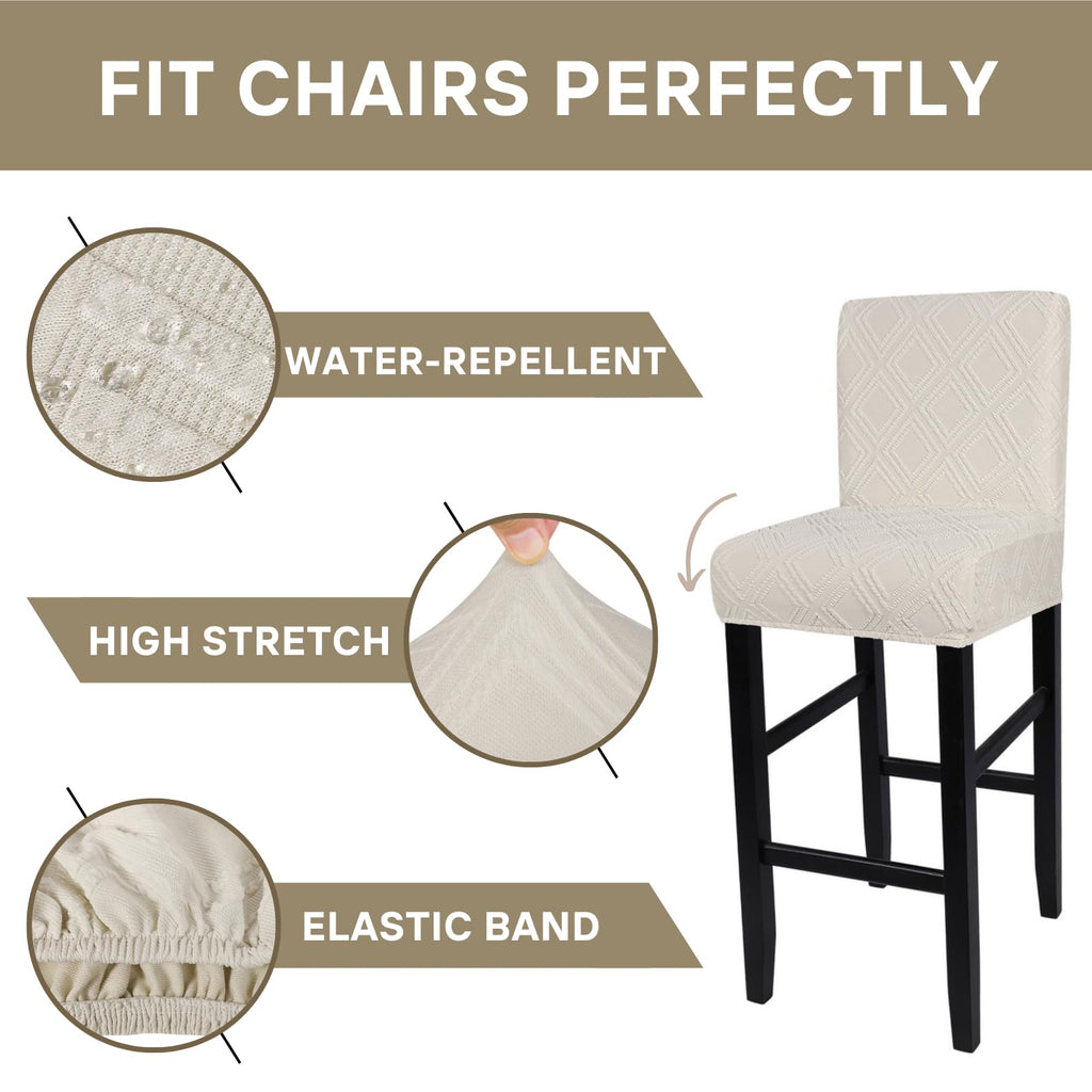 SearchI Bar Stool Covers Set of 2, Stretch Washable Barstool Seat Covers, Counter Height Chair Covers for Kitchen Dining Room Cafe (Ball Flower)