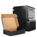 EXYGLO 40 Pack 6x4x3 Shipping Boxes, Black Corrugated Cardboard Boxes for Packaging Small Business, Moving, Shipping, Mailing, and Storing