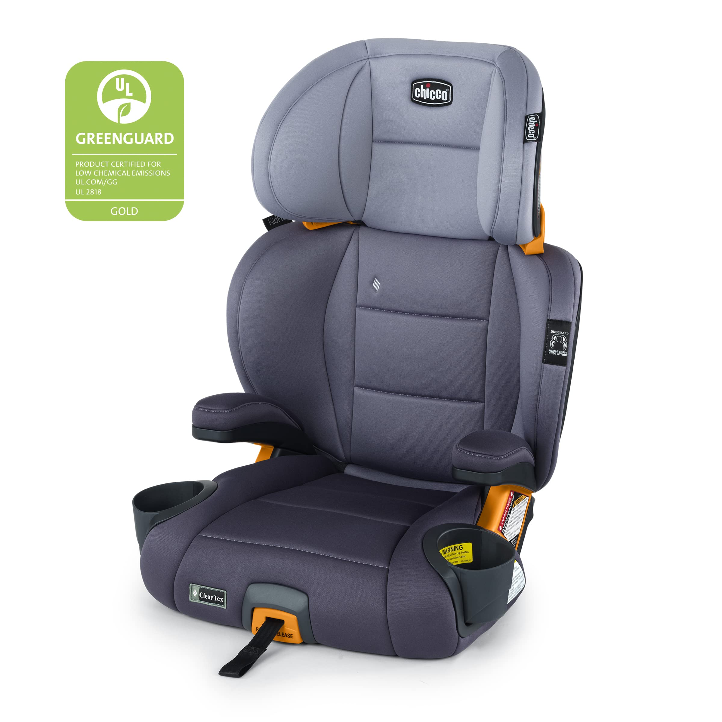 Chicco KidFit Adapt Plus 2-in-1 Belt-Positioning Booster Car Seat, Backless and High Back Booster Seat, for Children Aged 4 Years and up and 40-100 lbs., Vapor/Grey