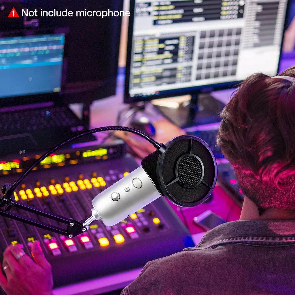 YOUSHARES 2PCS Blue Yeti Pop Filter for Blue Yeti Microphone, Yeti Foam Windscreen with Dead Cat Blue Yeti Mic Cover for Yeti Mic and Blue Yeti Pro USB Microphone
