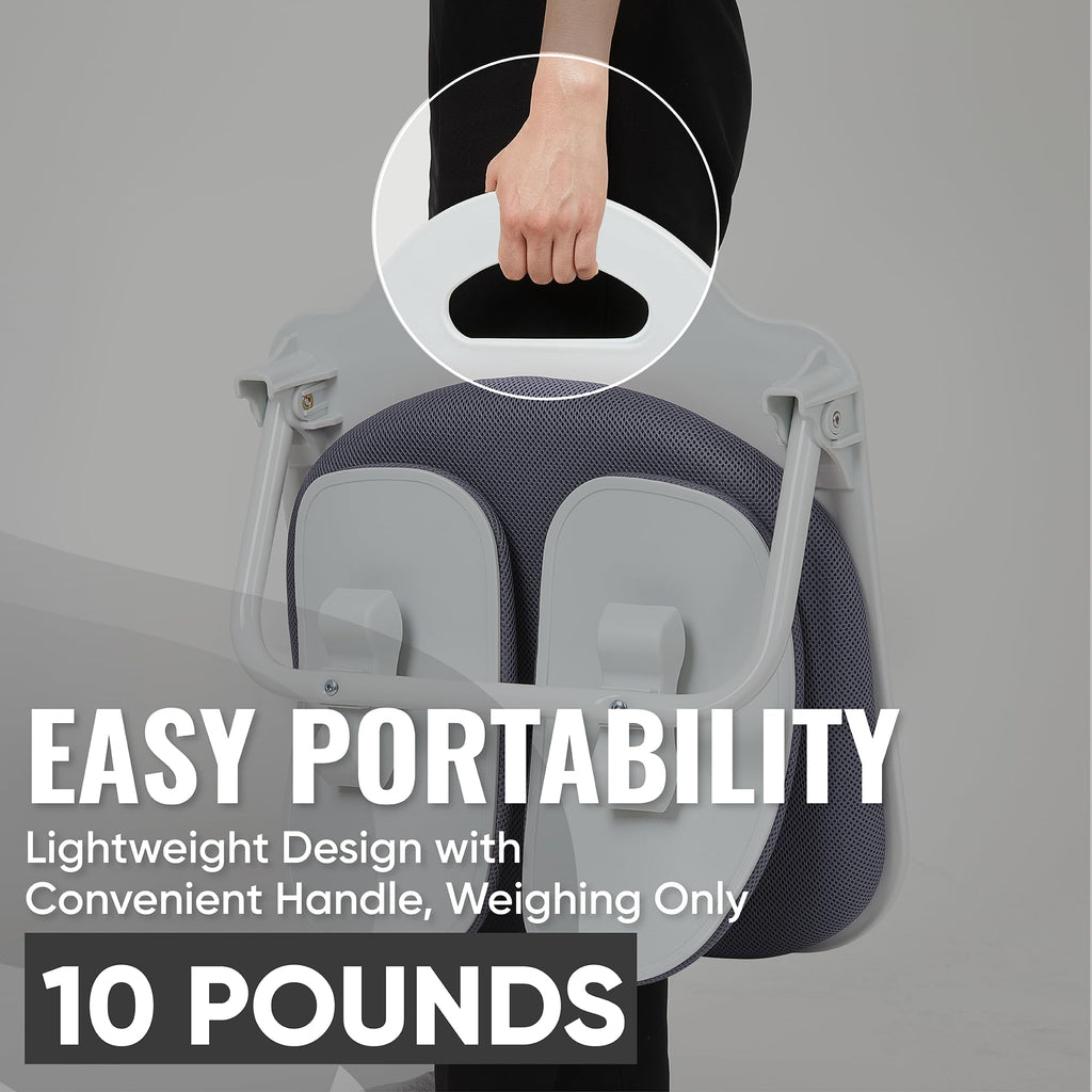 【Premium Dual-Backrests】 Made in Korea Ergonomic Floor Chair with Back Support - Meditation Chair, Floor Gaming Chair, Reading Chair, Floor Chairs for Adults, Foldable Chair (Black Leather)