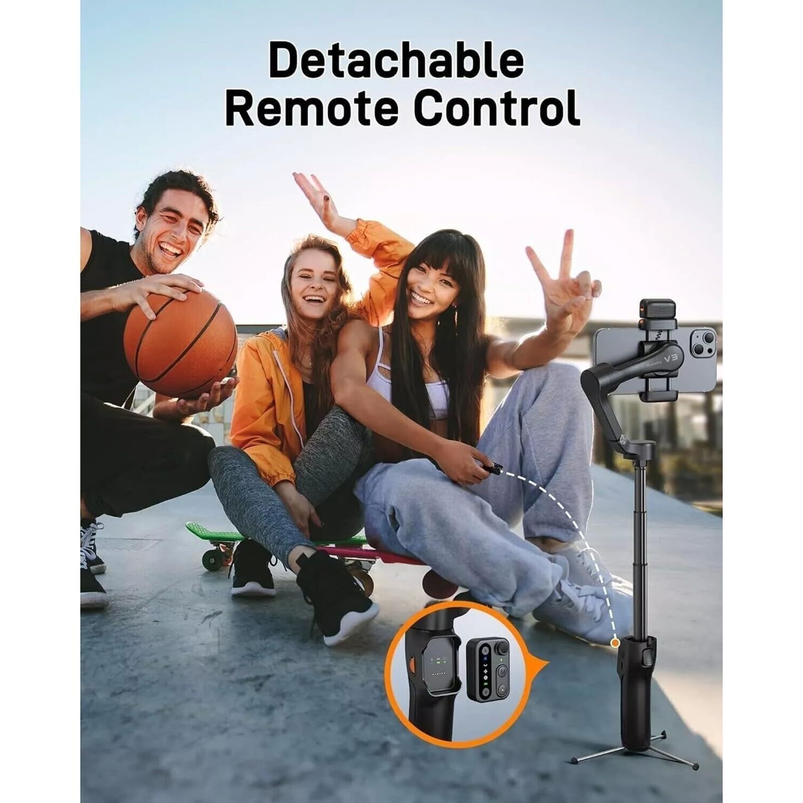 Hohem iSteady M7 Gimbal Stabilizer for iPhone,3-Axis Gimbal for Smartphone w/AI Tracking,Detachable Remote,Extendable Pole,Magnetic Light,Phone Stabilizer for Video Recording - Hohem M6 Kit Upgrade