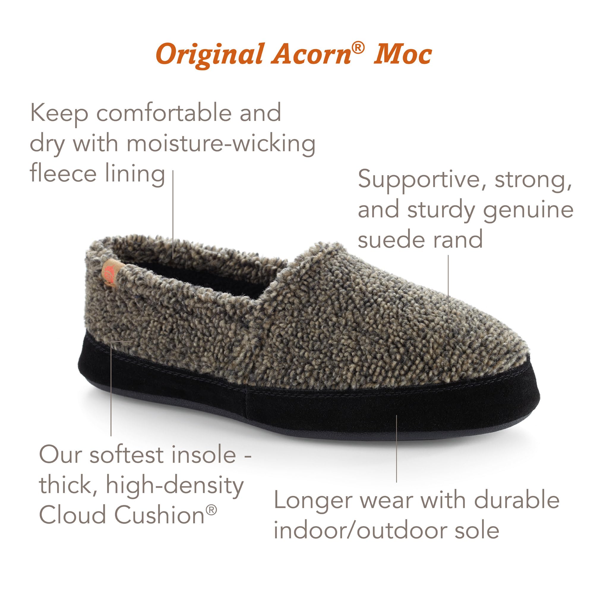 Acorn Men's Memory Foam Slippers