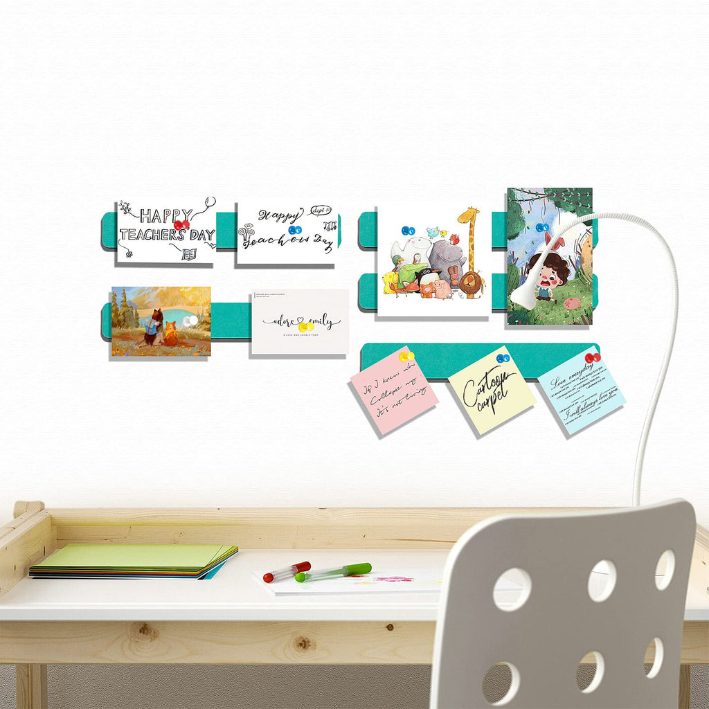 Felt Bulletin Board, 15.7''X 11.8'' corkboard Pin Board for Bedrooms Offices Home Wall Decoration, Self Adhesive Cork Board with 35 Push Pins for Paste Notes, Photos, Schedules (2 Pack)