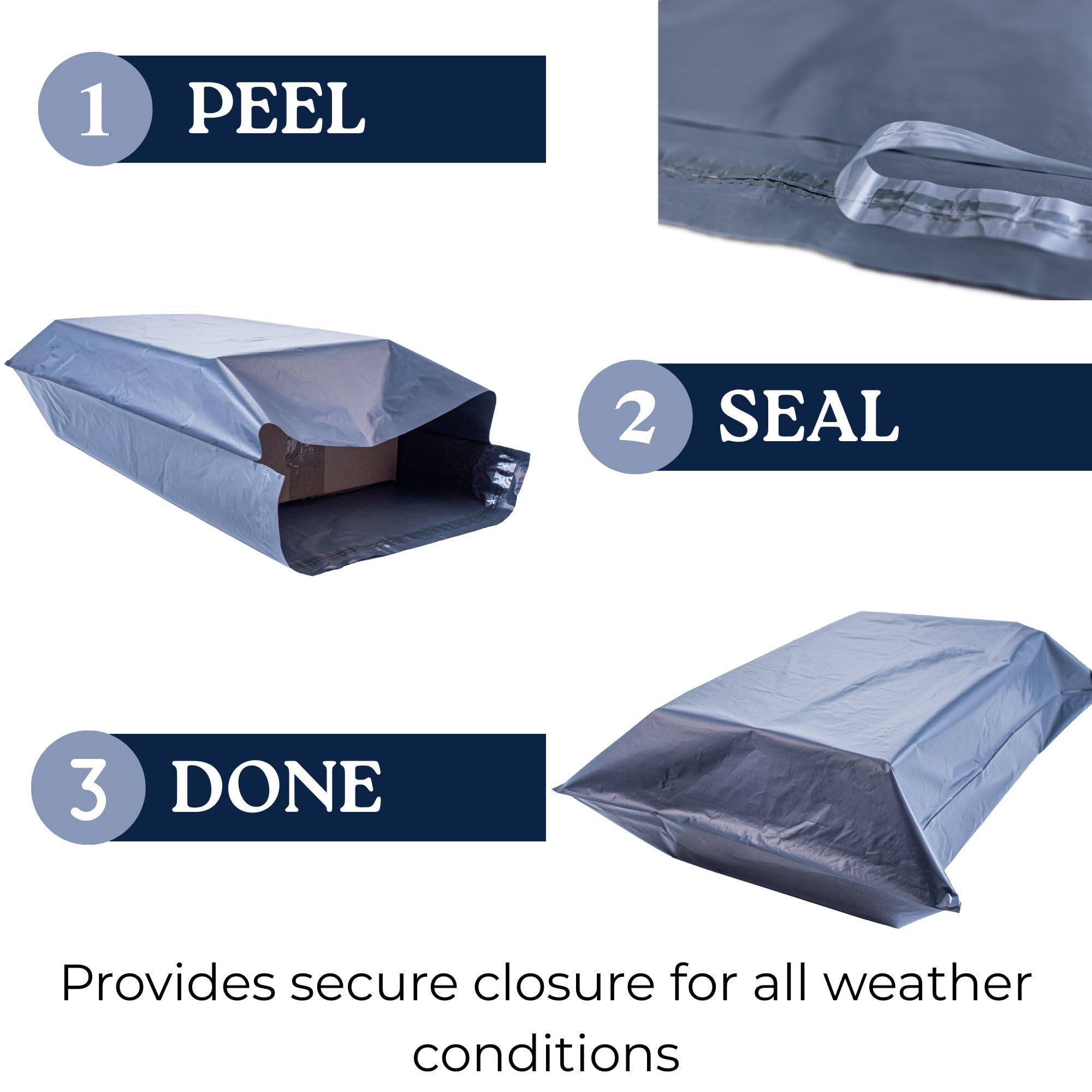 5 Large Shipping Bags 17x24 | Jumbo Poly Mailers for clothes | Strong Thick Mailing Bags with Self Adhesive | Self Sealing Shipping Envelopes