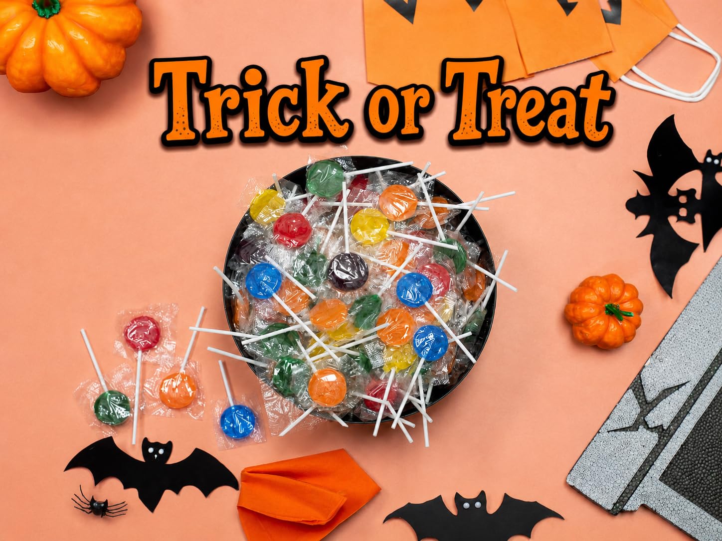 A Great Surprise Classic Lollipops - 3 Pounds - Individually Wrapped Candies - Flat Round Bulk Suckers For Kids, Doctors Office, Schools, Banks