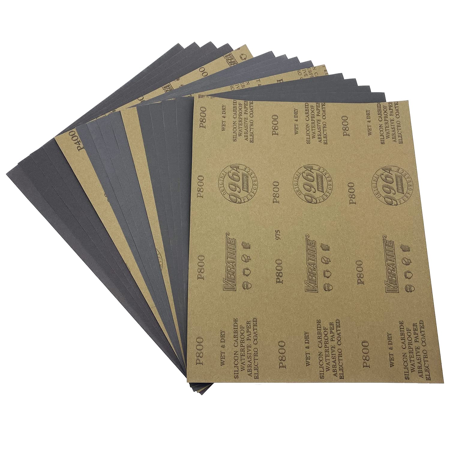 80 Grit Wet Dry Sandpaper, 9 x 11 Inch Sanding Sheets, 10PCS Premium Silicon Carbide Sand Paper for Wood Metal Ceramic or Auto Polishing and Scratches Removing