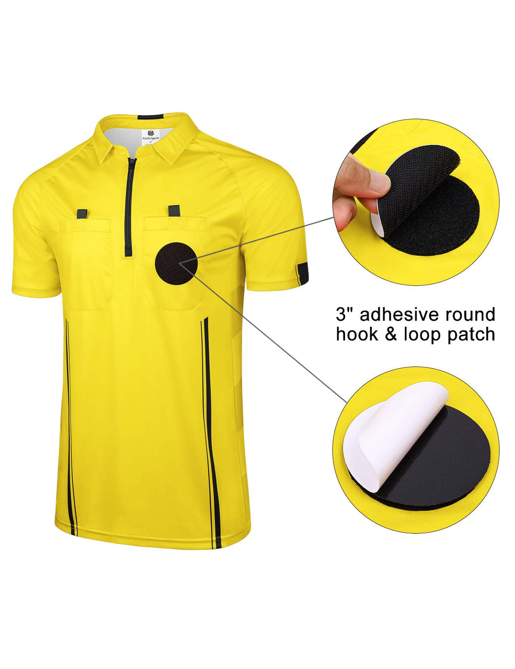 FitsT4 Sports Pro Soccer Referee Jersey Short Sleeve Ref Shirts