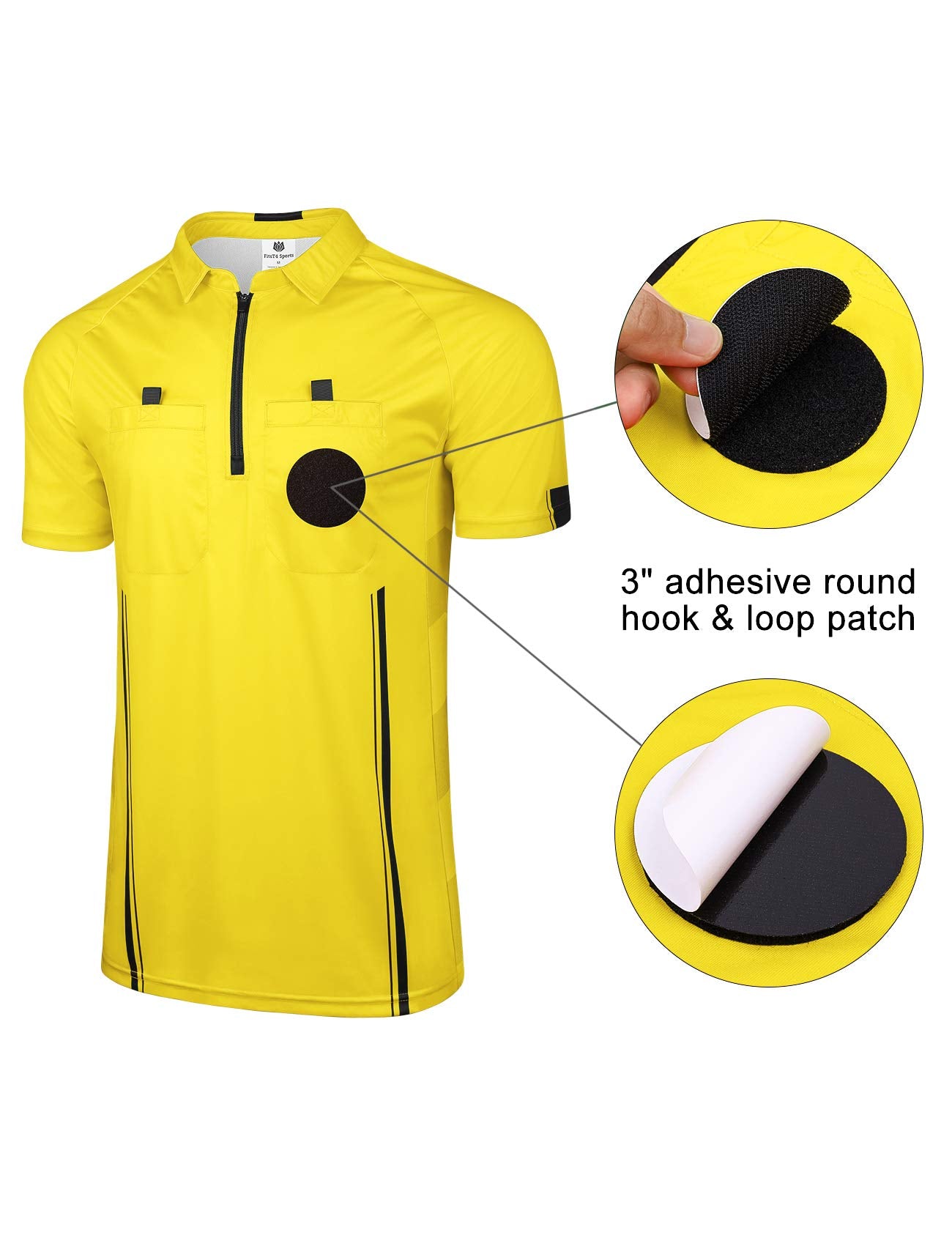 FitsT4 Sports Pro Soccer Referee Jersey Short Sleeve Ref Shirts